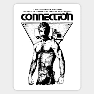 Connection Gay Retro LGBT Denim Sticker